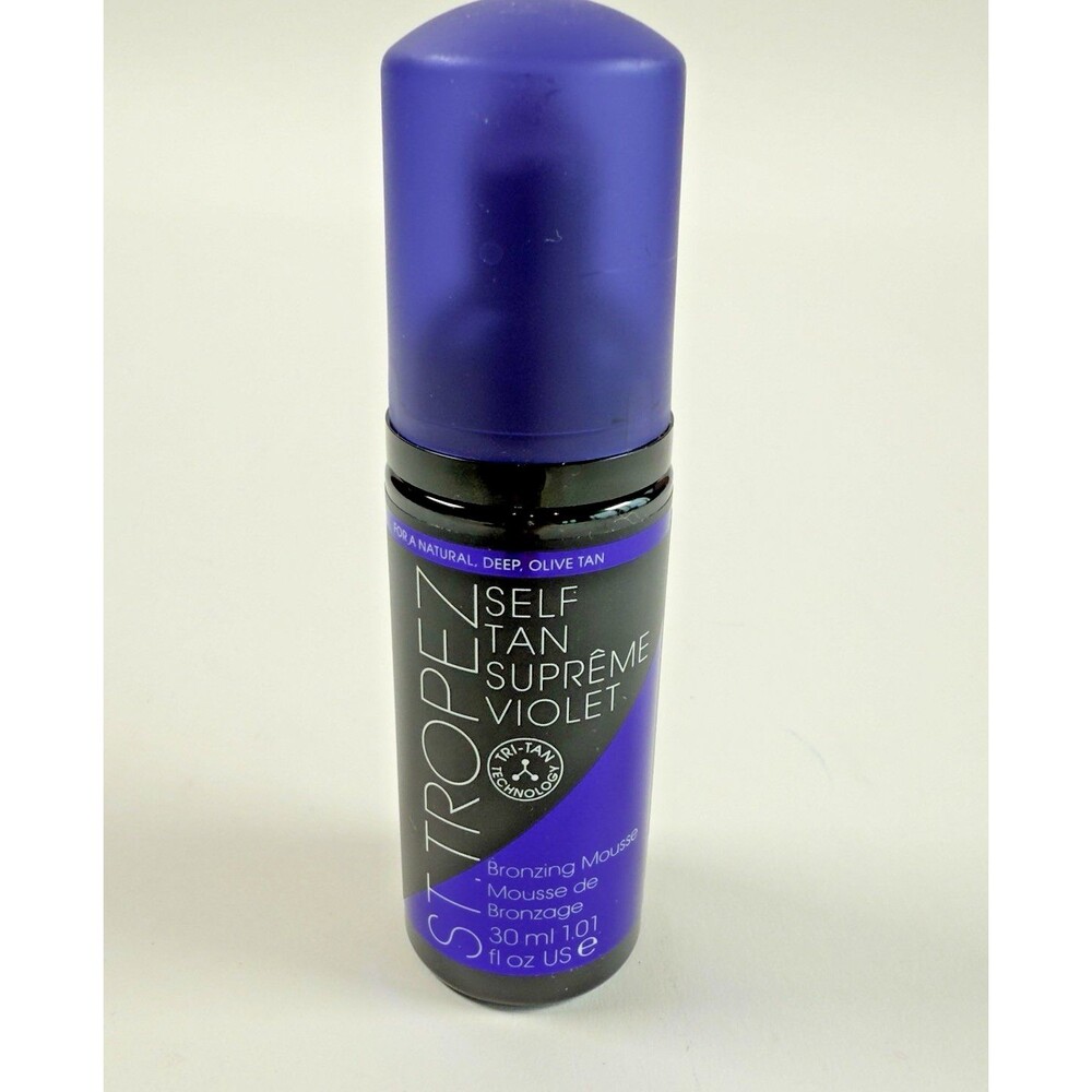 St. Tropez Self Tan Supreme Violet Mousse 1oz | Deep Olive Glow Travel Size
